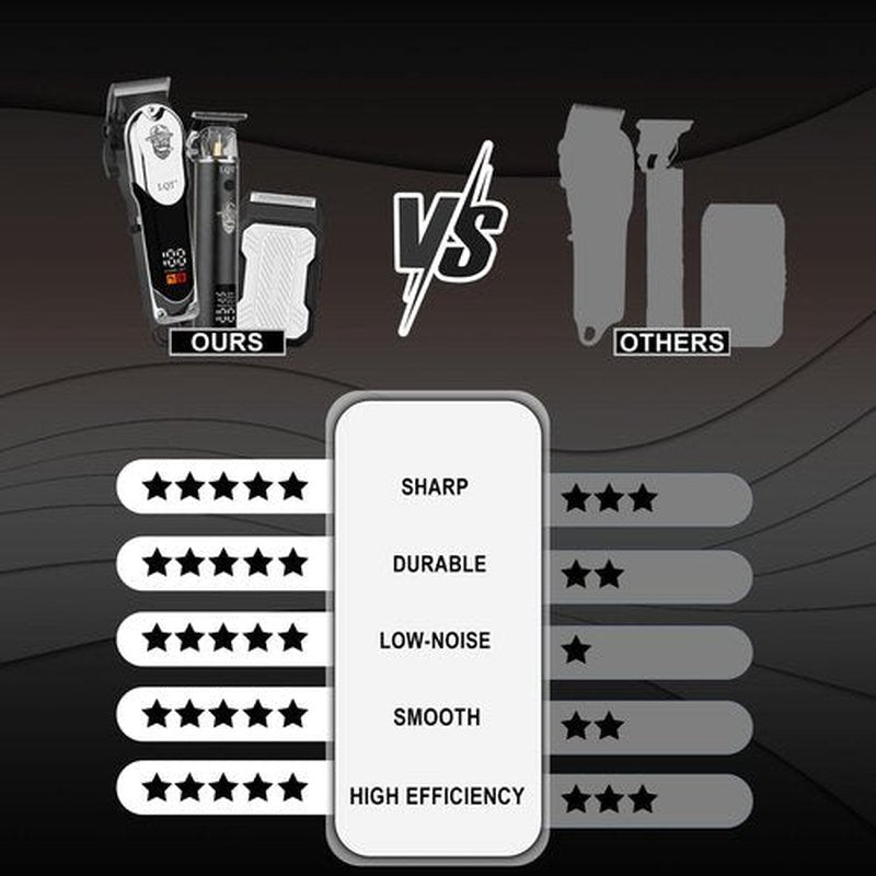 LQT Professional Cordless Hair Clippers for Men - LED Display Hair Trimmer & Beard Trimmer Kit, Rechargeable Hair Cutting Machine with Precision Blades, Gifts for Dad Father's Day, Christmas