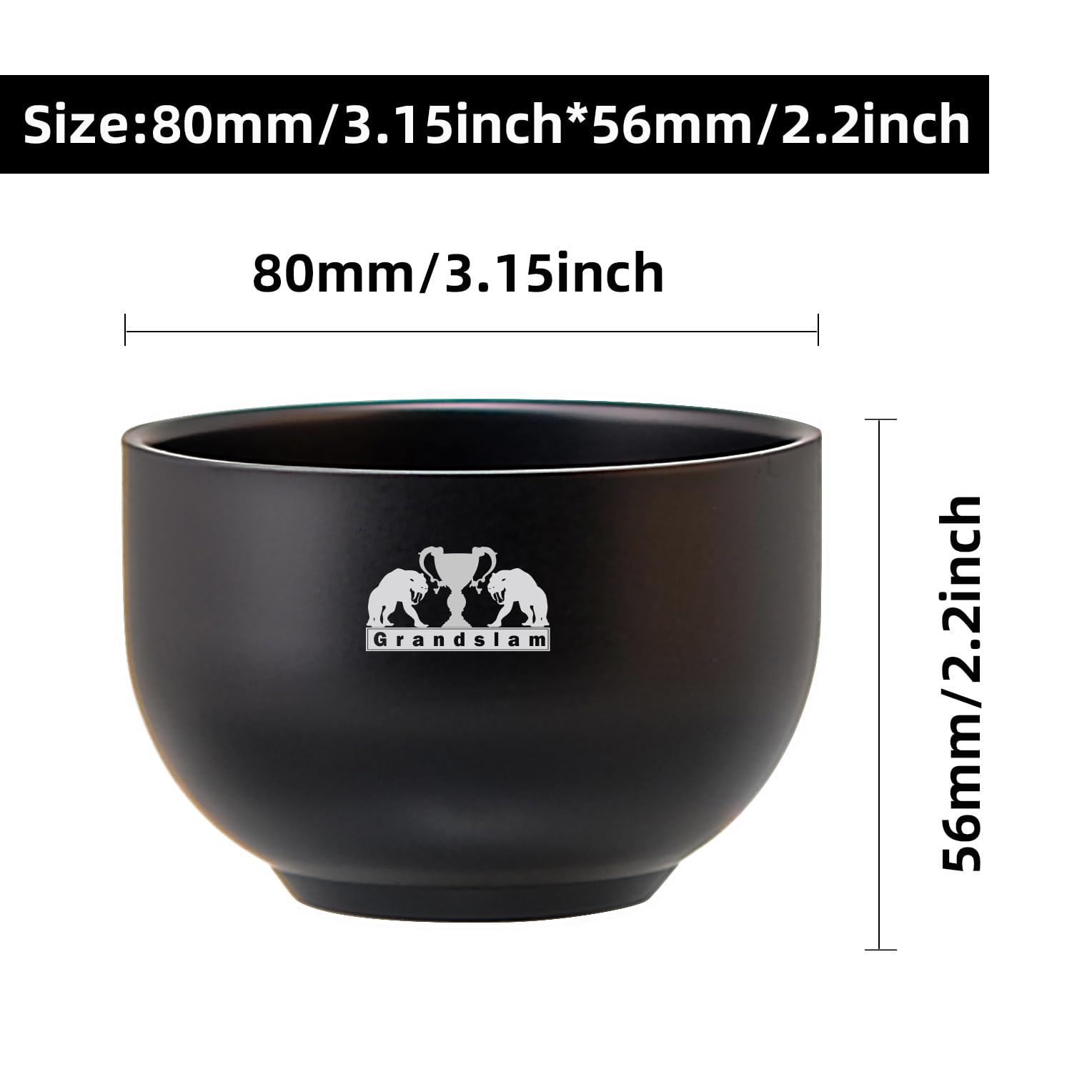 Grandslam Deluxe Shaving Kit for Men, 3 in 1 Shaving Set Includes Shaving Brush, Stainless Steel Shaving Bowl and Razor & Brush Holder, Black Set