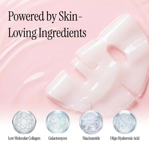 Trancend™ Real Deep Collagen Face Mask for Korean Skin Care – Hydrogel Sheet Mask, Overnight Hydrating Mask for Pore Minimizing, Elasticity & Firming, Bio Collagen Treatment - 39G (4 Count)