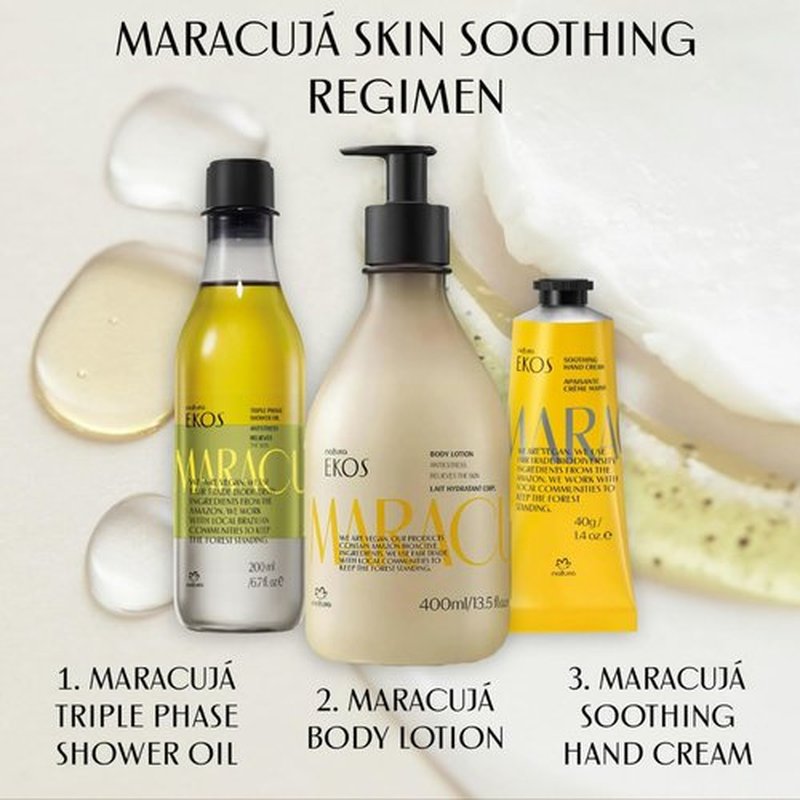 Natura Passion Fruit Hand Cream - Fast Absorbing 24-Hour Hydration - Vegan Skin Care - 2.6oz (75g)
