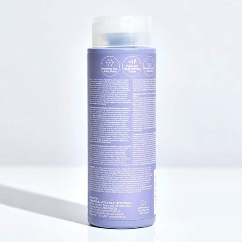 Paul Mitchell Platinum Blonde Violet Conditioner, Banishes Brass + Brightens, Ideal for Light to Medium Blonde, Silver, Gray or White Hair, 10.14 fl. oz