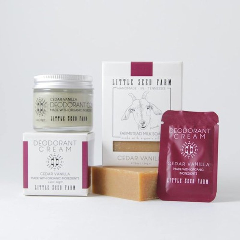 Little Seed Farm All-Natural Deodorant Cream - Cedar Vanilla | Aluminum-Free, 2.4oz (68g) for Men & Women