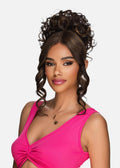 Vivica A. Fox Hair Collection LBPB-VIOLET, Bang & Bun, Quick and Easy Lace, Ponytail Bun and Lace Bangs (FS1B/30)