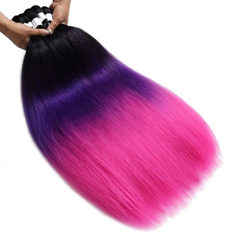 Pre Stretched Braiding Hair Extensions 30 Inch 3 Packs Crochet Twist Braids Hair High Temperature Synthetic Fiber Braid Hair Hot Water Setting（30",Black-Purple-Rose Red）