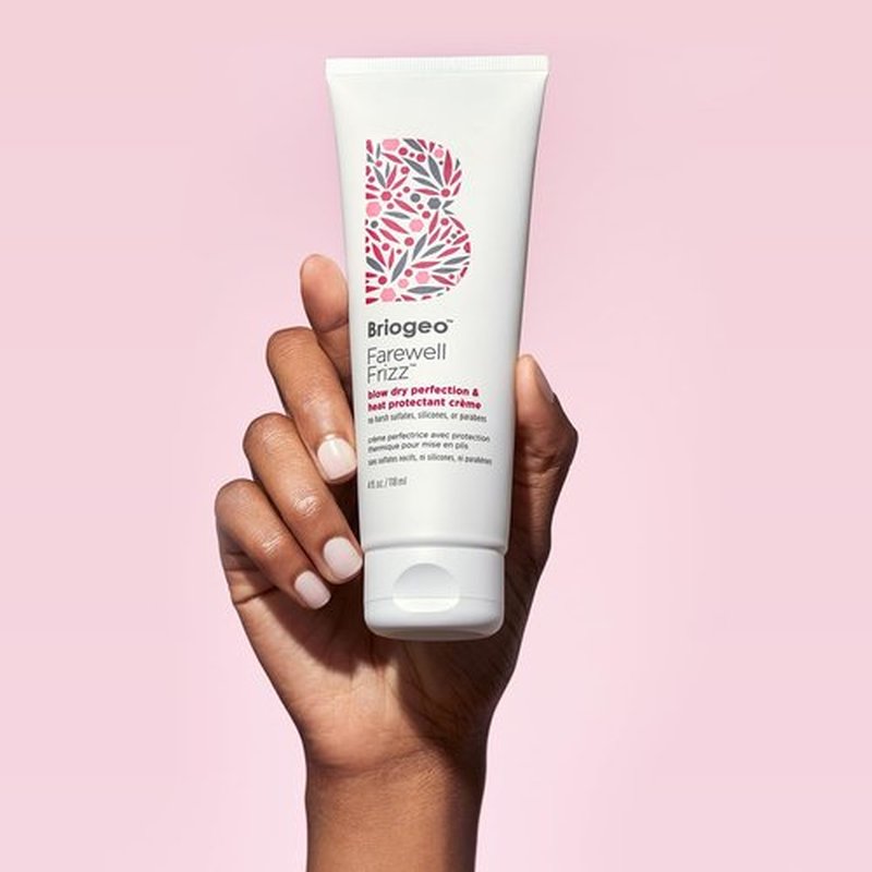 Briogeo Farewell Frizz Styling Cream - Heat Protectant Crème for Smoothness & Shine | Vegan, Silicone-Free, 450°F Protection