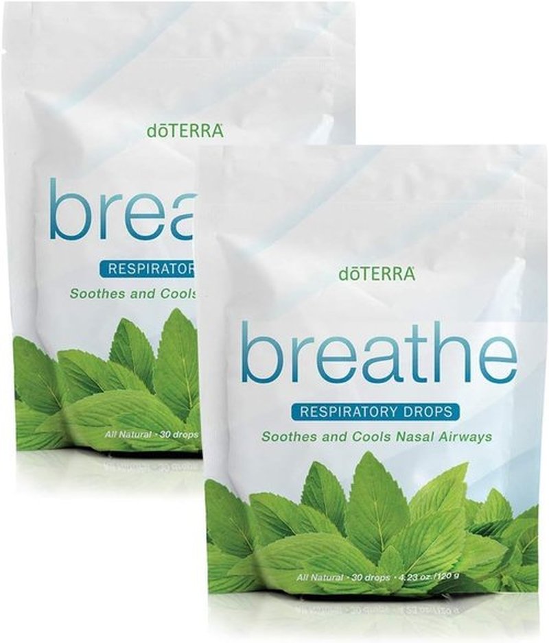 doTERRA Breathe Respiratory Drops - Soothing Relief for Clear Breathing | 30 Count (2 Pack)