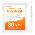 30 Pack Disposable Vaginal Suppository Applicator for Women, Fits Most Lubricants Creams Gels Pills Tablet Suppositories, Threaded End, Soft & Small Tip, with Dosage Markings, Individually Wrapped