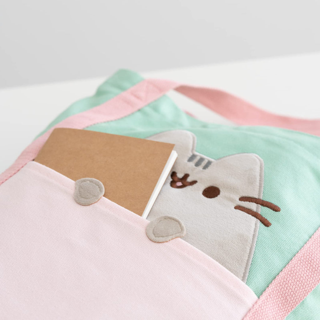 Grupo Erik Official Pusheen Tote Bag - 14x16x2 Inches - Canvas Shopping Gift Bag - Cute Pusheen Merchandise