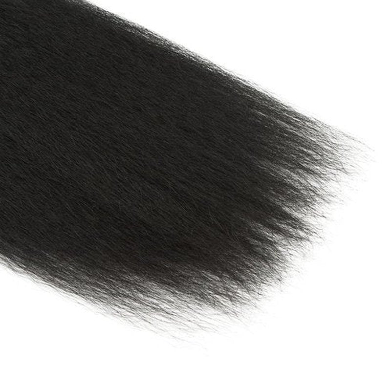 Kinky Straight Bundles Human Hair 1 Bundles 10 Inch Peruvian Virgin Hair 1 Bundles Natural Black Color Yaki Straight Hair Weave