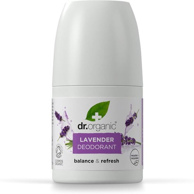 Dr Organic Lavender Deodorant - Natural Odor Protection with Soothing Lavender Scent | 3.4 oz