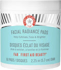 First Aid Beauty Facial Radiance Pads - Daily Exfoliating AHA Pads for Toned & Bright Skin | 60 Count