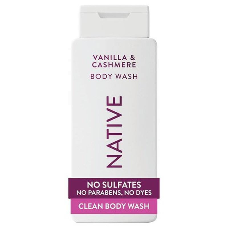 Native Body Wash - Naturally Derived Ingredients for Soft, Hydrated Skin | Vanilla & Cashmere, 18 oz