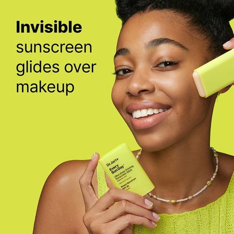 Dr.Jart+ Invisible Priming Sunscreen Stick SPF 40 - Hyaluronic Acid Formula | Travel Size 0.67 oz