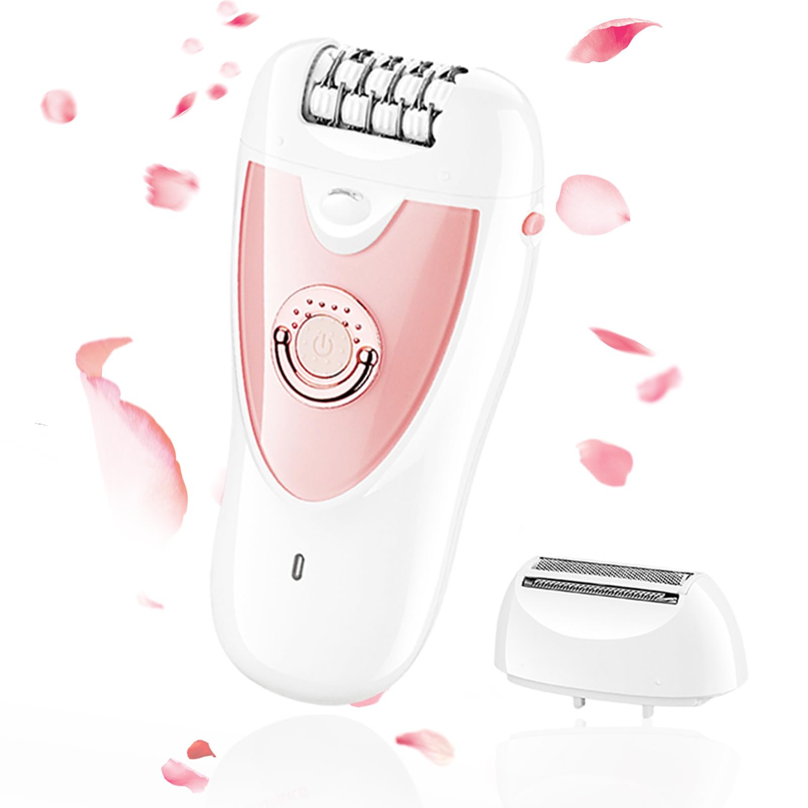 Epilator for Women,2 in 1 Hair Removal for Women Face,Rechargeable Hair Remover Device Smooth Glide Epilator for Bikini, Face, Arm, Legs, Armpits(Pink2026)