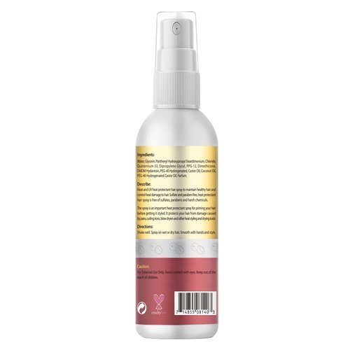 Coconut Heat Protectant Spray - Keratin Protein Hair Serum Anti Frizz Control Repair - Rose Water Moisturize Anti-Frizz Smooth Products (3PCS)
