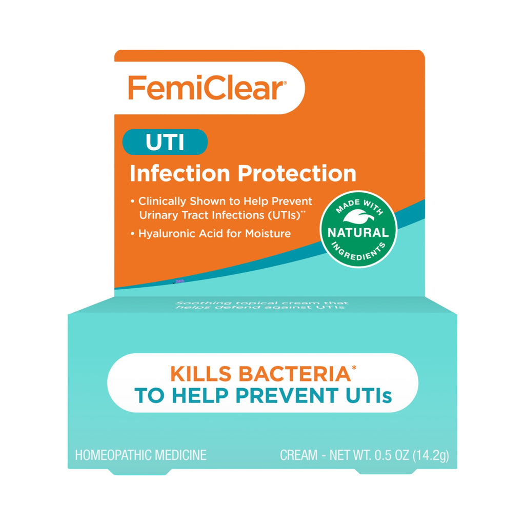 FemiClear UTI Infection Protection Vulva Cream, 0.5 Oz, Helps Protect Against Urinary Tract Infections, Supports Intimate Balance & Moisture, Hydrating Feminine Care, Natural Ingredients