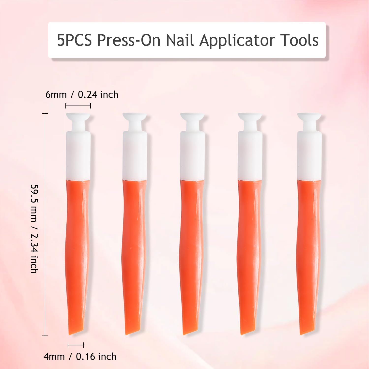 Furtherpretty 5PCS Press-On Nail Applicator Tool Set, Press-On Nail Holder & Removal Tools with Silicone Suction Cup and Nail Lifter Pry Bar, Damage-Free Fake Nail Tips Remover for Home Manicure