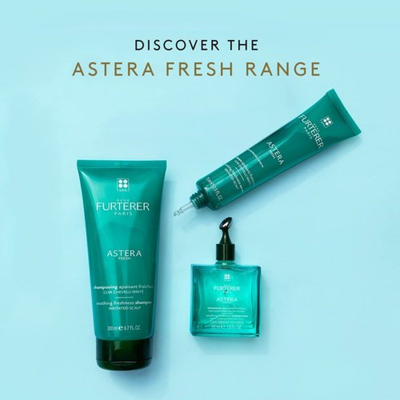 Rene Furterer ASTERA FRESH Shampoo - Soothing Relief for Sensitive Scalps - Mint & Eucalyptus, Paraben-Free