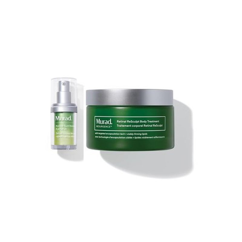 Murad Bright Eyed & Sculpted Body Combo - Retinol Eye Serum & Body Treatment Set for Brightening & Cellulite Reduction