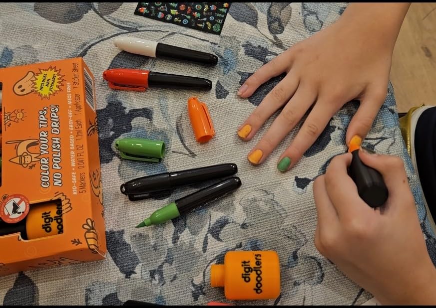 Unicorn Kids Non-Toxic Nail Art Markers With Nail Polish Bottle Applicator And Stickers DaddyCo Is A US Veteran Owned Company