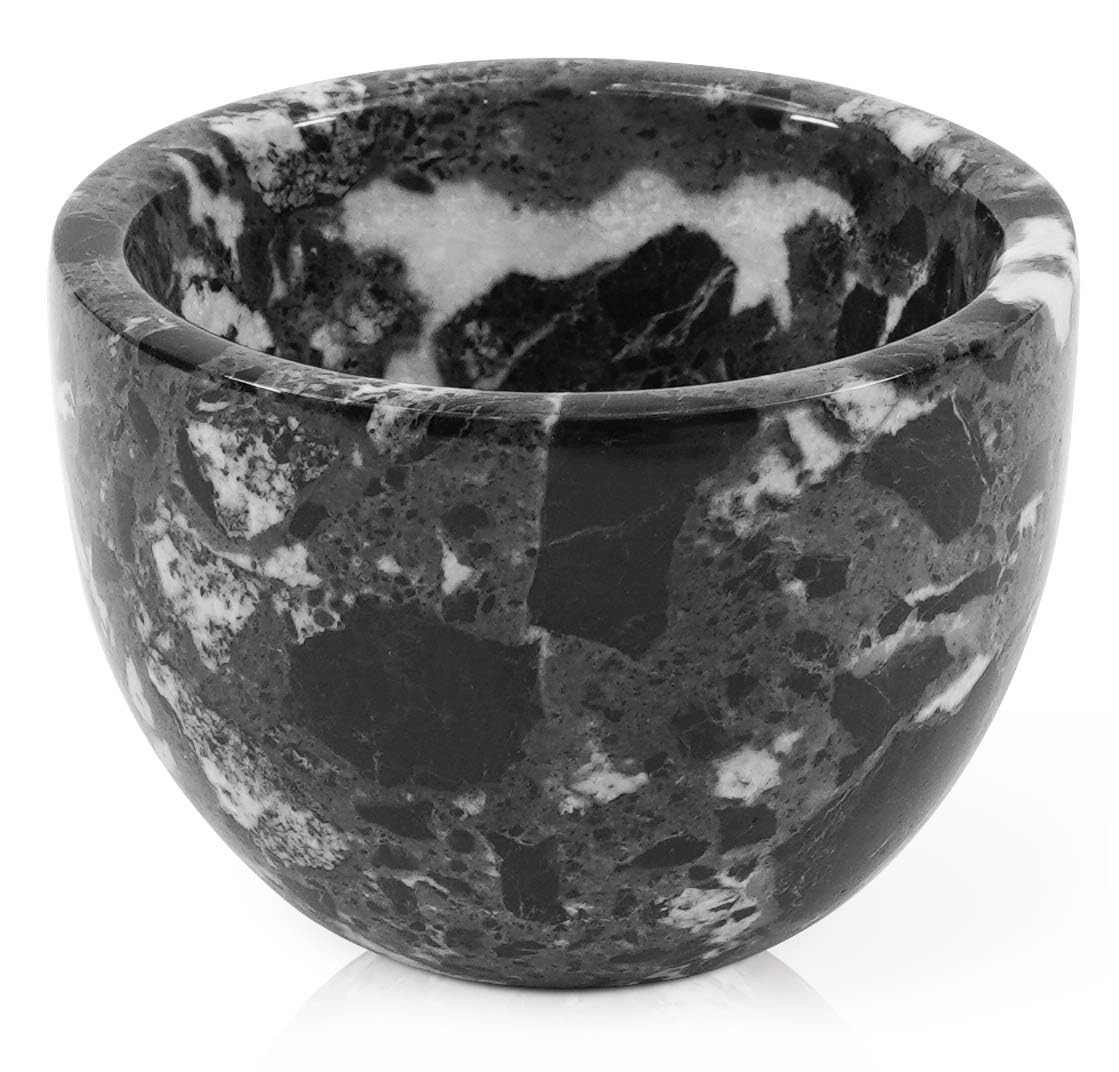 Radicaln Marble Shaving Bowl 3" Inch Marinara Handmade Shave Soap Holder for Men, Barber Accessories & Supplies, Luxury Stone Bowl for Shaving Cream & Aftershave Foam
