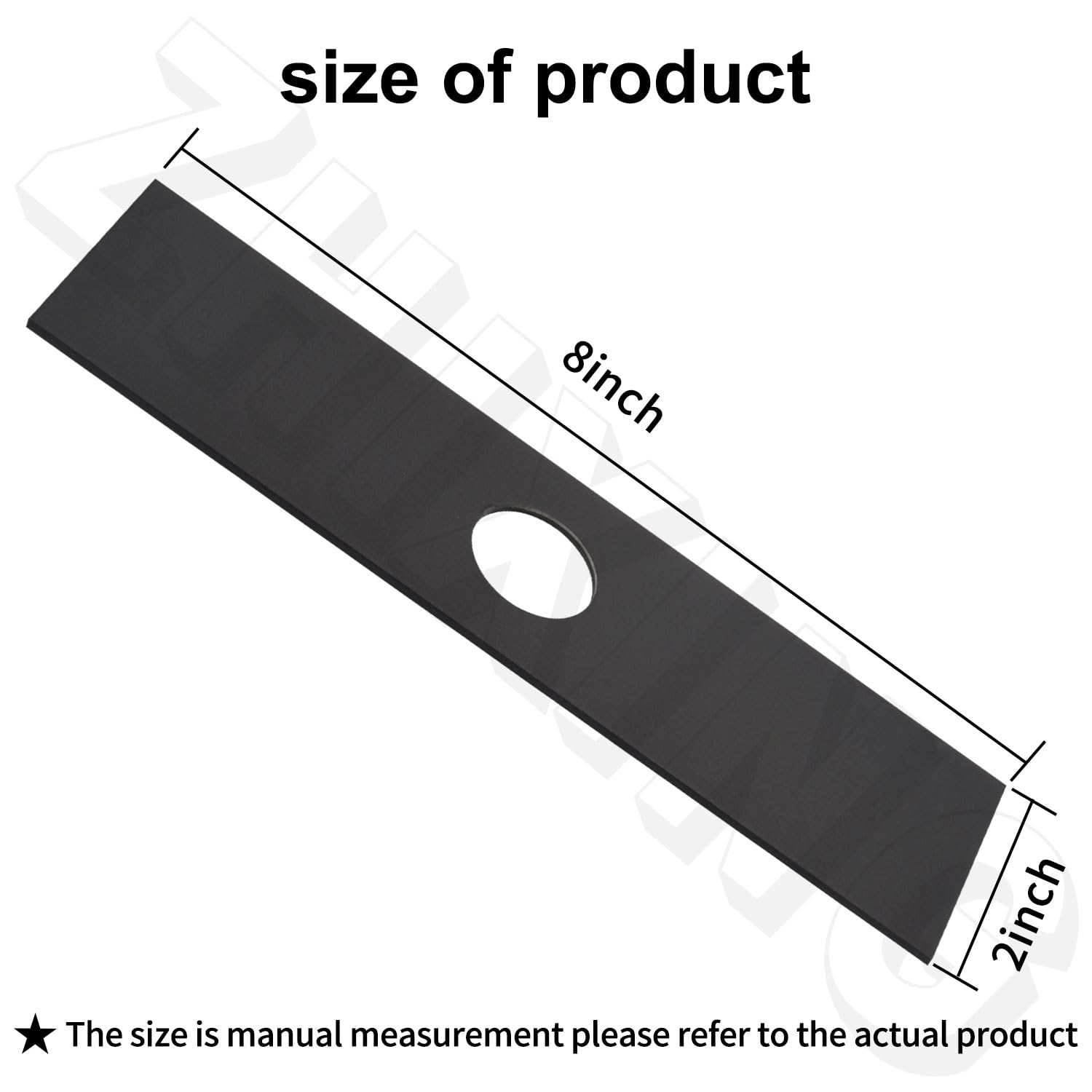 ZHIXING Hardened Steel 2 Pack Edger Blade Attachment Compatible with 49-16-2718 42-26-2718 18V Quik-LOK EDG - 8" x 2" (2 Pack)