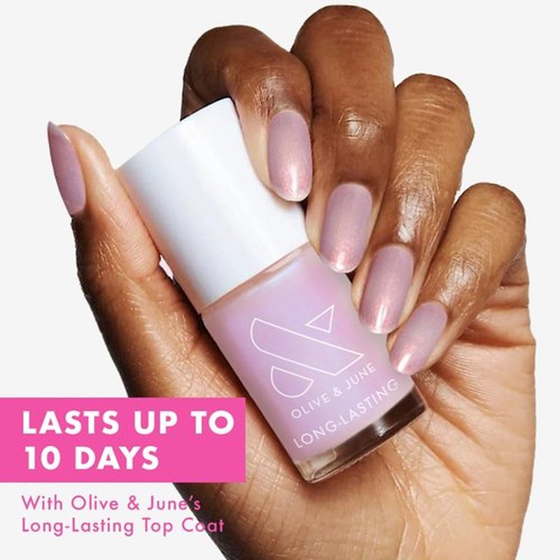 Olive & June Long Lasting Nail Polish - Spring Pastel Pink Goldfish Iridescent | Gel-Like Finish, 10-Day Wear, Vegan & Cruelty-Free