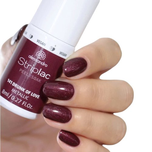 alessandro Striplac Peel or Soak Nail Polish -141 Drunk of Love for Women - 0.27 oz
