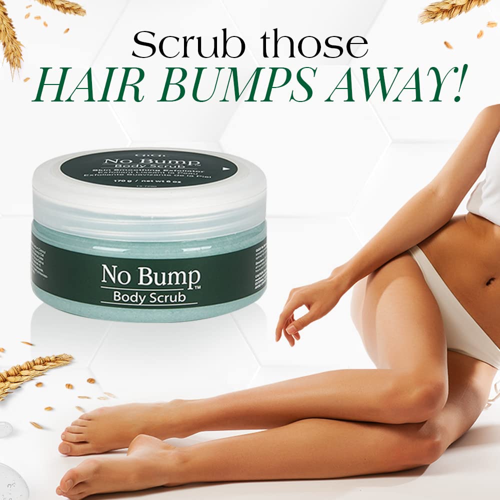 GiGi No Bump Body Scrub – Exfoliating Scrub for Ingrown Hair & Razor Burns, Unclogs Pores & Removes Dead Skin, Skin Smoothing Exfoliator