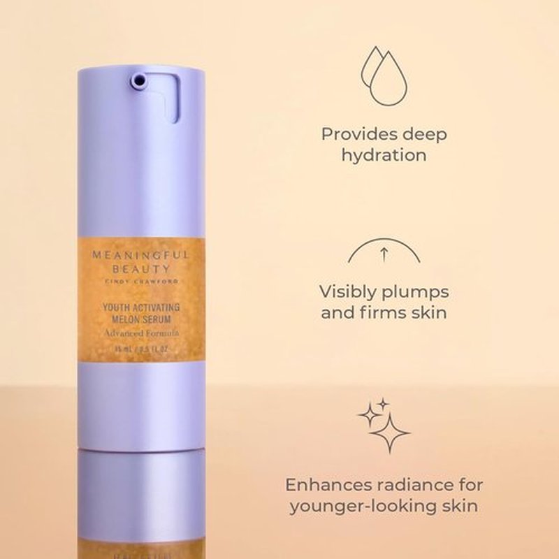 Meaningful Beauty Anti-Aging Skincare Trio - Travel Size 3-Piece Gift Set for Women with Youth Activating Melon Serum, Day Creme & Eye Cream