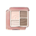 JUDYDOLL Highlight & Contour Palette, All-in-One Matte Highlighter Contour Compact, Natual Finish, Brightening Blendable Face Makeup for Cool Fair and Olive Skin (New Version 01 Wave Shadow Palette)