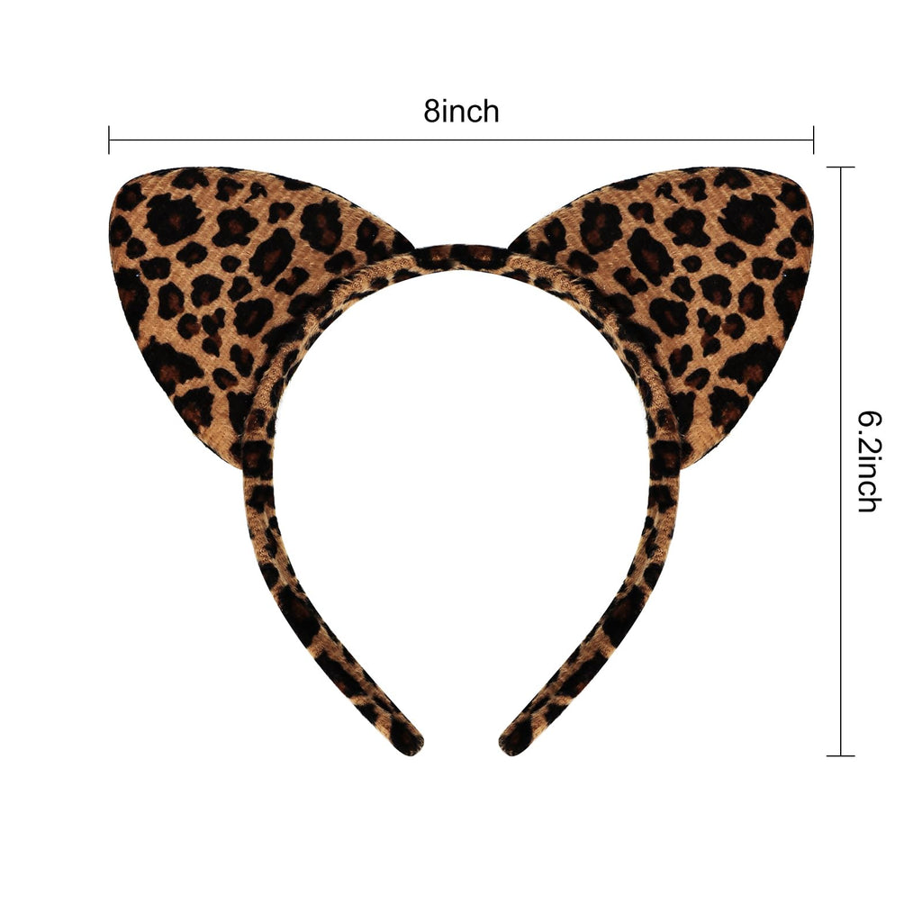 YARIEW 12 Pcs Cat Ears Headbands Animal Ears and Horns Headband Plush Horns Cosplay Costume Halloween Christmas