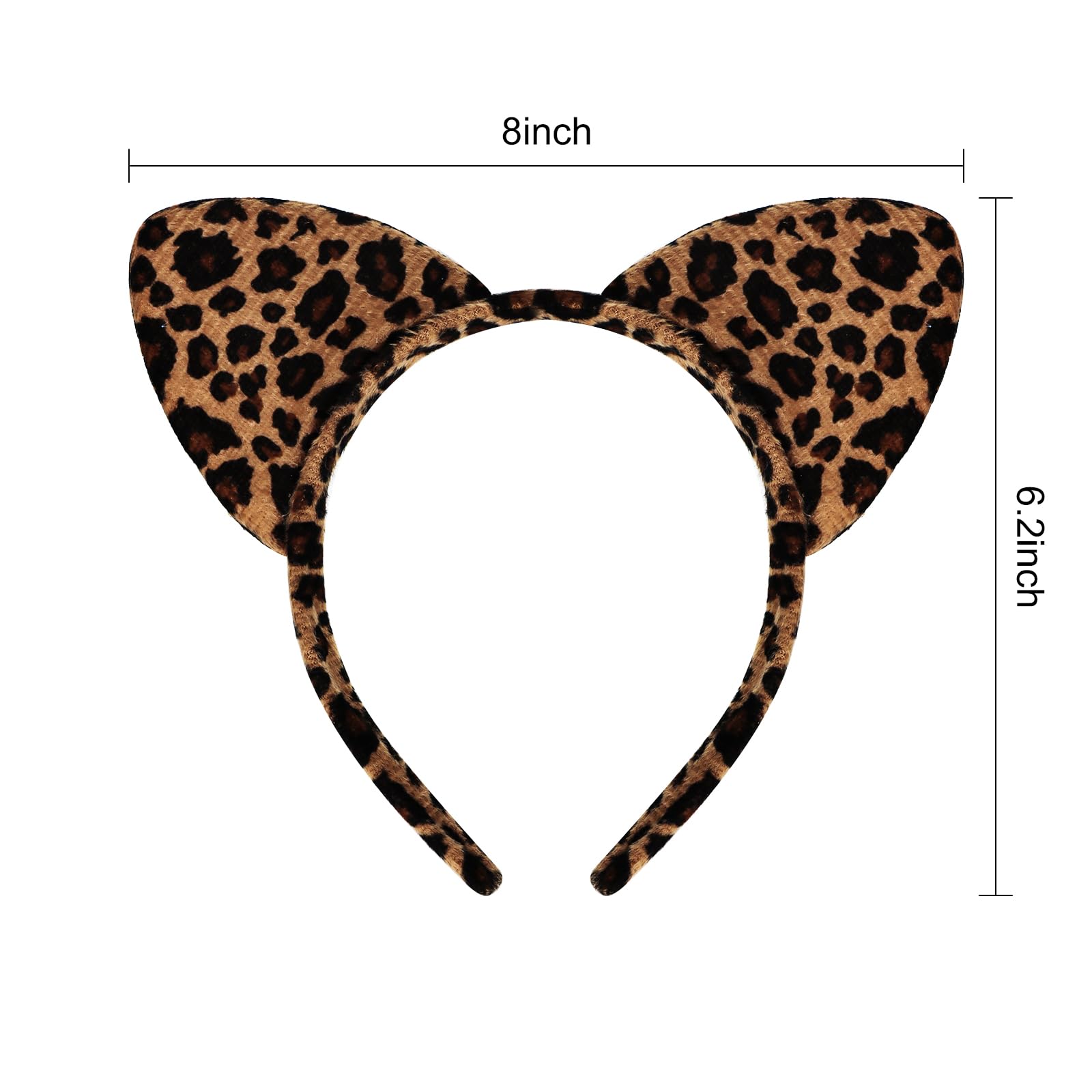 YARIEW 12 Pcs Cat Ears Headbands Animal Ears and Horns Headband Plush Horns Cosplay Costume Halloween Christmas