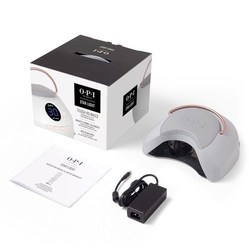 OPI Star Light Gel Lamp 3.0 - Premium LED Gel Nail Curing Lamp | Drop Resistant & Uniform Curing | Includes Hand Plate & Adaptor Cord