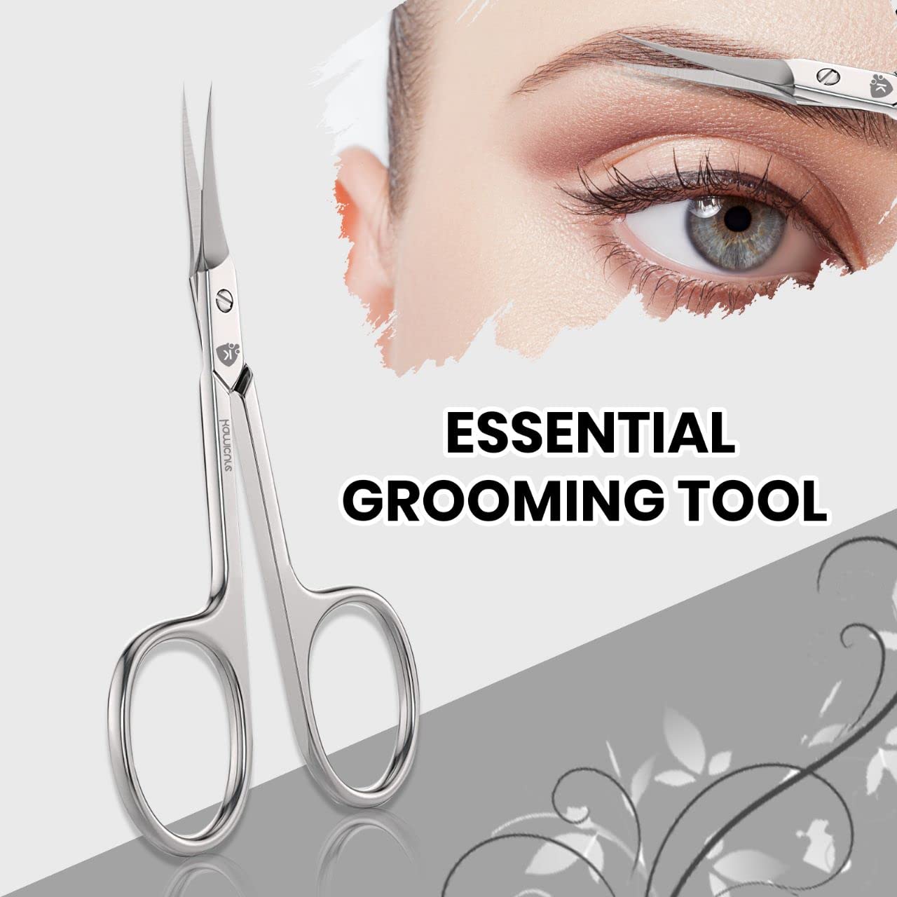 KAMICURE | Extra Fine Cuticle Scissors for Men Women - Multi Purpose Small Manicure Scissors, Pedicure, Finger & Toe Nail Scissors, Eyebrow Scissors