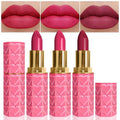 Evpct Matte Lipstick Set - 3 Pcs Silky Velvet in Plum Purple, Rose Red & Mauve | Long-Lasting, Smudge-Proof