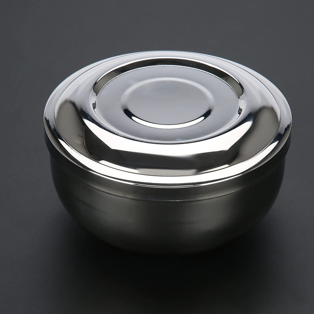 Semme Shaving Bowl For Men, Men Stainless Steel Shaving Soap Bowl with Lid,Shaving Soap Bowl,Shaving Mug Container,Easier to Lather,Fits Most Soaps