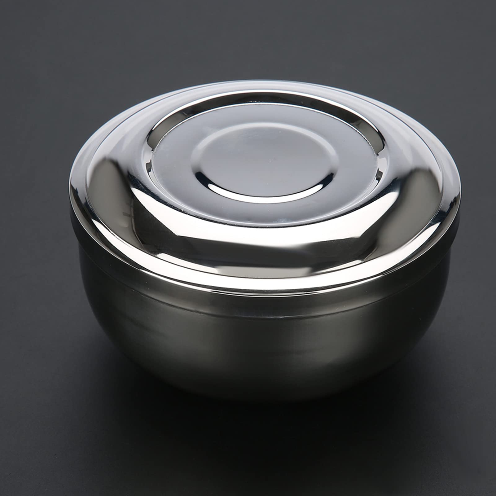 Semme Shaving Bowl For Men, Men Stainless Steel Shaving Soap Bowl with Lid,Shaving Soap Bowl,Shaving Mug Container,Easier to Lather,Fits Most Soaps