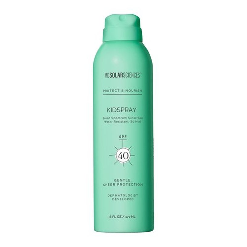 MDSolarSciences KidSpray SPF 40 | Water-Resistant, Broad-Spectrum Sunscreen Spray for Kids | Infused with Indian Gooseberry, Vitamin C & Antioxidants | Non-Aerosol | Safe for Sensitive Skin (6 Fl Oz)