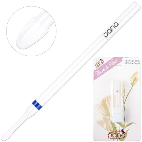Pana Cuticle Clean Ceramic Nail Bit - Medium Grit 3/32" for Electric Dremel Drill