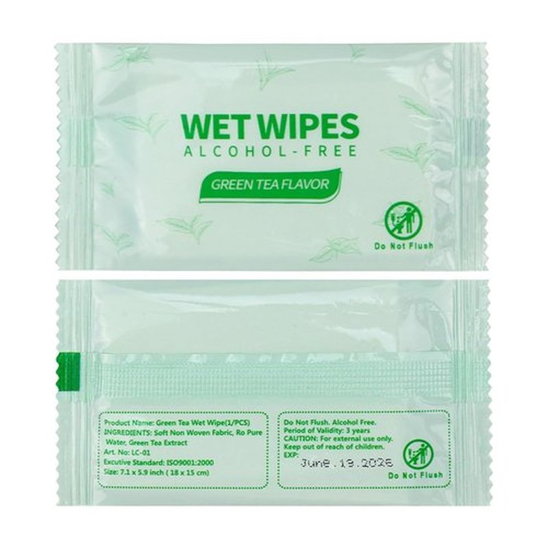 Gisdo 300 Pack Green Tea Wet Wipes Bulk for Homeless, Clean Face Hands Quickly, Green Tea Wet Wipes Bulk for Homeless, Perfect for Hiking Camping Travel Outdoor