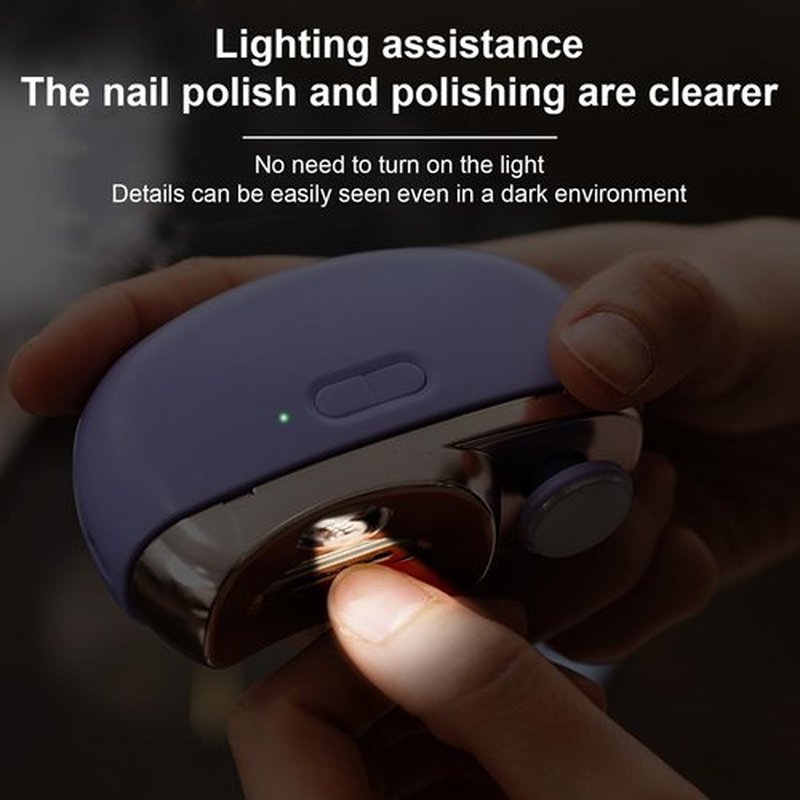 Electric Nail Clipper, New 2 in 1 Automatic Nail Trimmer, ElectricNail with Polishing, Manicure Set Multifunctional Nail Trimmer for Baby, Kids, Adults, Seniors (White)
