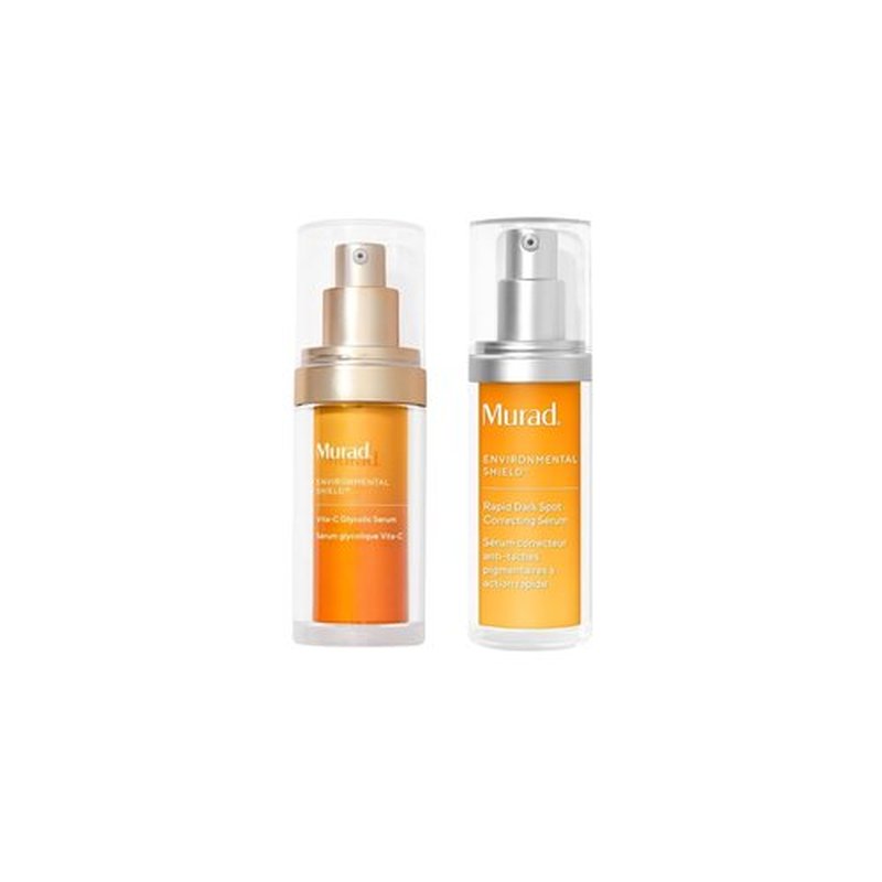 Murad Bright & Spotless Combo | Vita-C Glycolic Serum & Rapid Dark Spot Corrector - Set of 2 for Even Skin Tone
