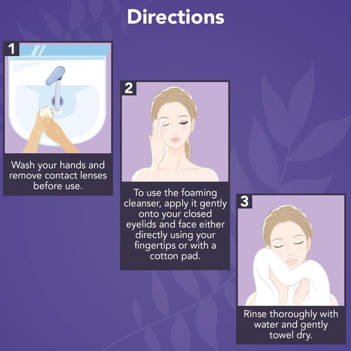 NOVEHA Lavender and Tea Tree Oil Eyelid Foaming Cleanser | Hydrating Hypoallergenic Daily Soap For Eyelashes and Lids, For Demodex, MGD, Stye Eye, Eye Irritations & Dry Skin | 3.38 fl oz (3PK - 100ml)