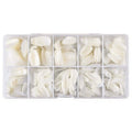 Beuniar Acrylic Nails Tips Short Coffin 500PCS Ballerina Artificial False Nail Tip Full Cover 10 Sizes with Box for Art Salons & Home DIY (Natural)