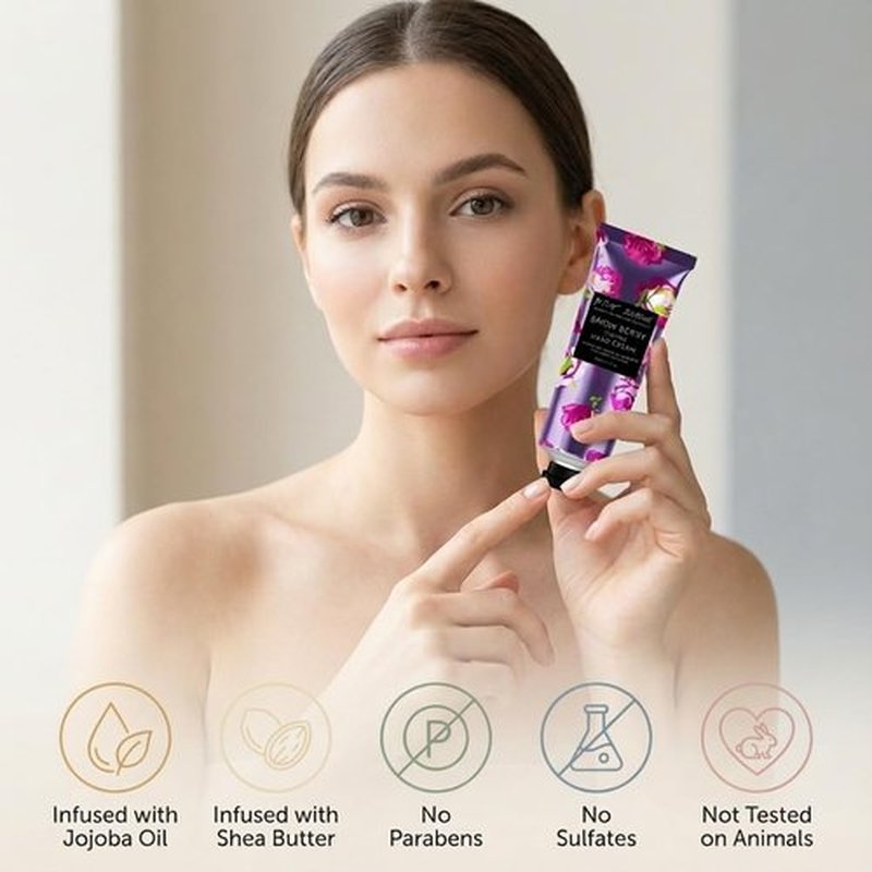 Betsey Johnson Hand Cream Gift Set – 7 Piece Travel Size Lotion Collection for Women, Mini Hand Cream for Dry Skin, Moisturizing Hand Lotion with Lavender, Rose, Vanilla & More – 30ml Each