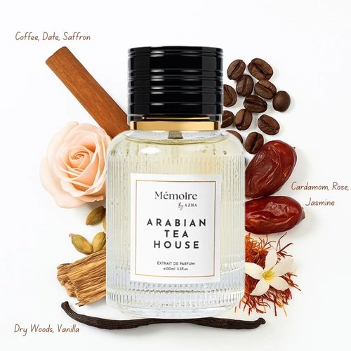 Azha | Memoire Collection Baklava Extrait de Parfum Spray - Arabian Tea House & Oasis Mist, 100ml (3.4 oz)