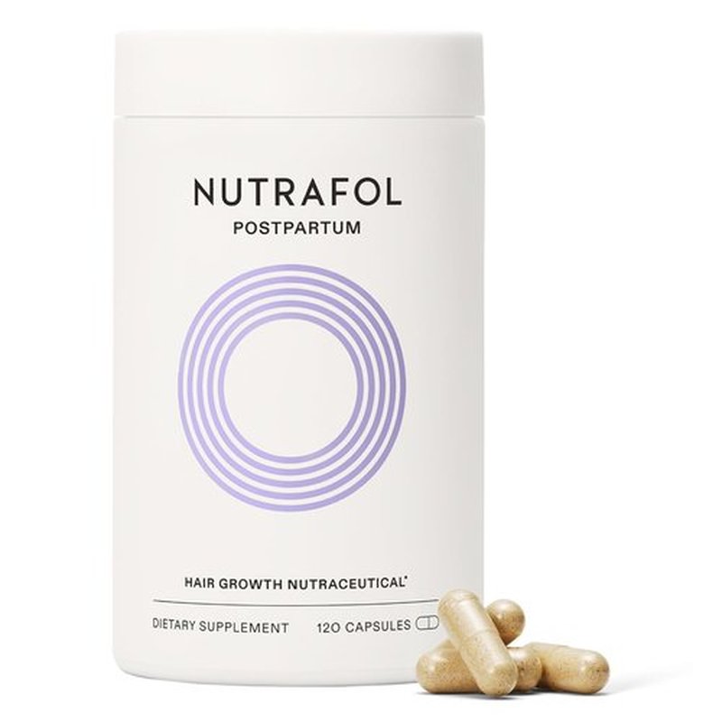 Nutrafol Postpartum Hair Growth Supplements - Clinically Tested for Thicker Hair | 1 Month Supply, Breastfeeding-Friendly