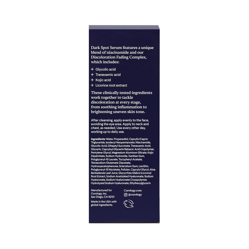 Curology Dark Spot Facial Serum, Discoloration Fading Serum, for Post Acne Marks and Sunspots, 1 fl oz
