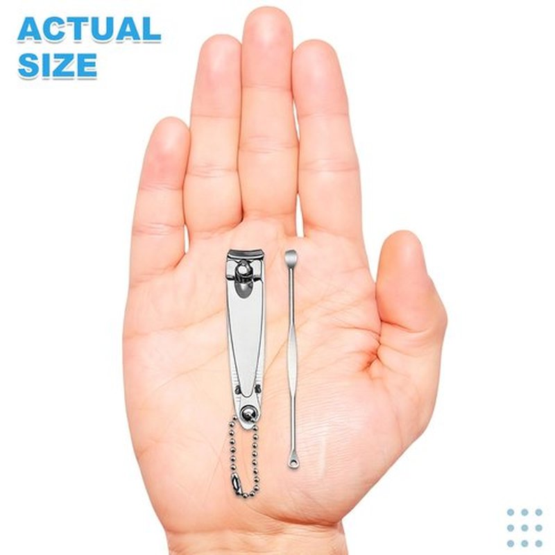 Keeshibao Nail Clippers Bulk with Swing Out File/Keychain Ring, Travel Size 2.2 Inch Small Fingernail Clippers for Men, Women,Adults, Christmas, Homeless (16 Pack Nail Clippers & Earpicks)